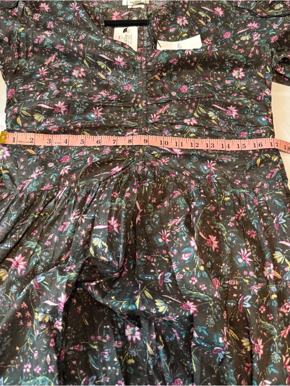 Isabel Marant Etoile Black Midi Cotton Dress Sz 42 - Picture 8 of 11